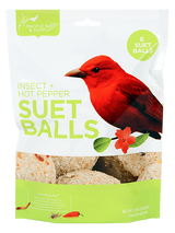 Pacific Bird Insect & Hot Pepper Suet Balls For Wild Birds, 6pk