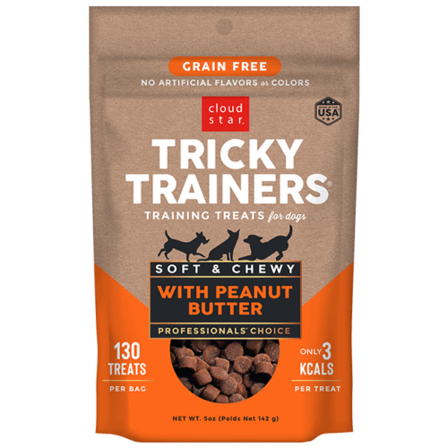 Cloud Star Soft & Chewy Tricky Trainers Grain Free Peanut Butter Dog Treats