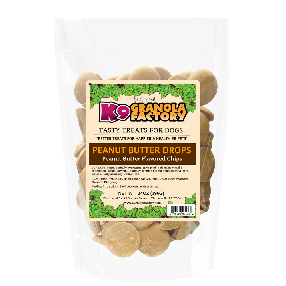 K9 Granola Factory Peanut Butter Drops For Dogs White Dog Bone