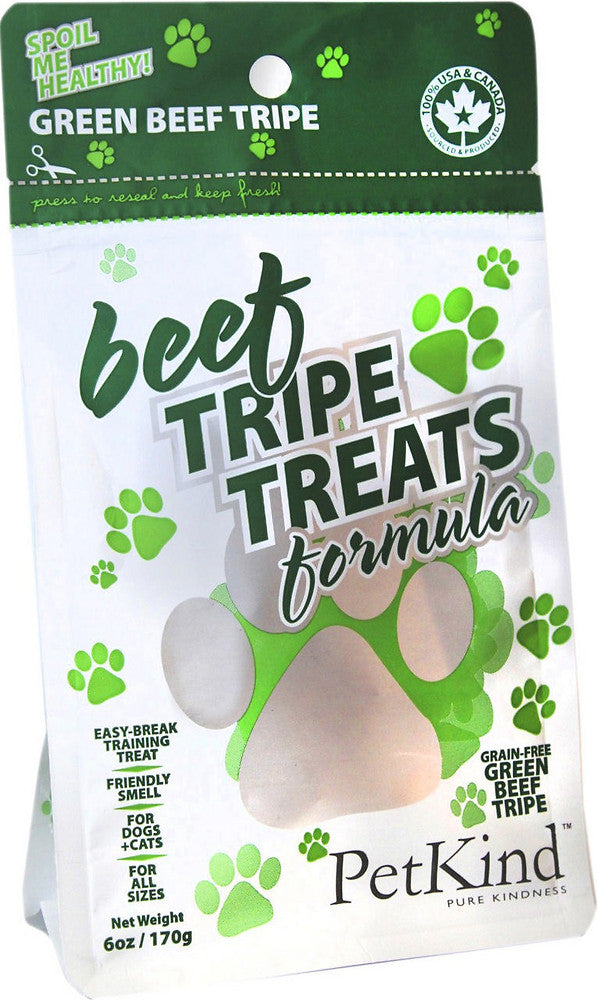 PetKind Grain-Free Green Beef Tripe Formula Dog & Cat Treats