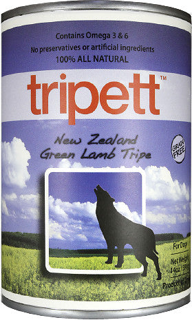 PetKind Tripett New Zealand Green Lamb Tripe Canned Dog Food, 12/13oz