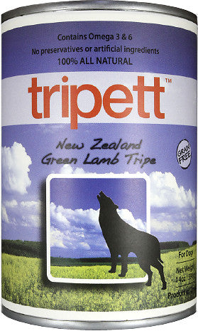 PetKind Tripett New Zealand Green Lamb Tripe Canned Dog Food, 12/13oz