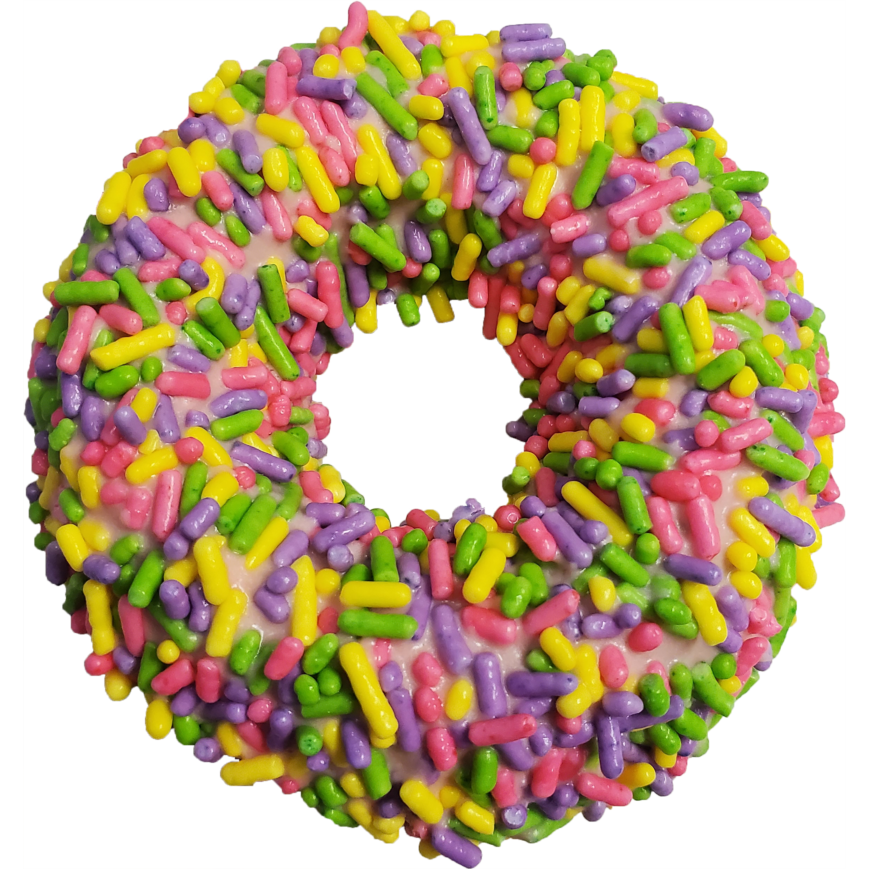 K9 Granola Factory Donut Shop Gourmet Donut For Dogs, Pink with Jimmies
