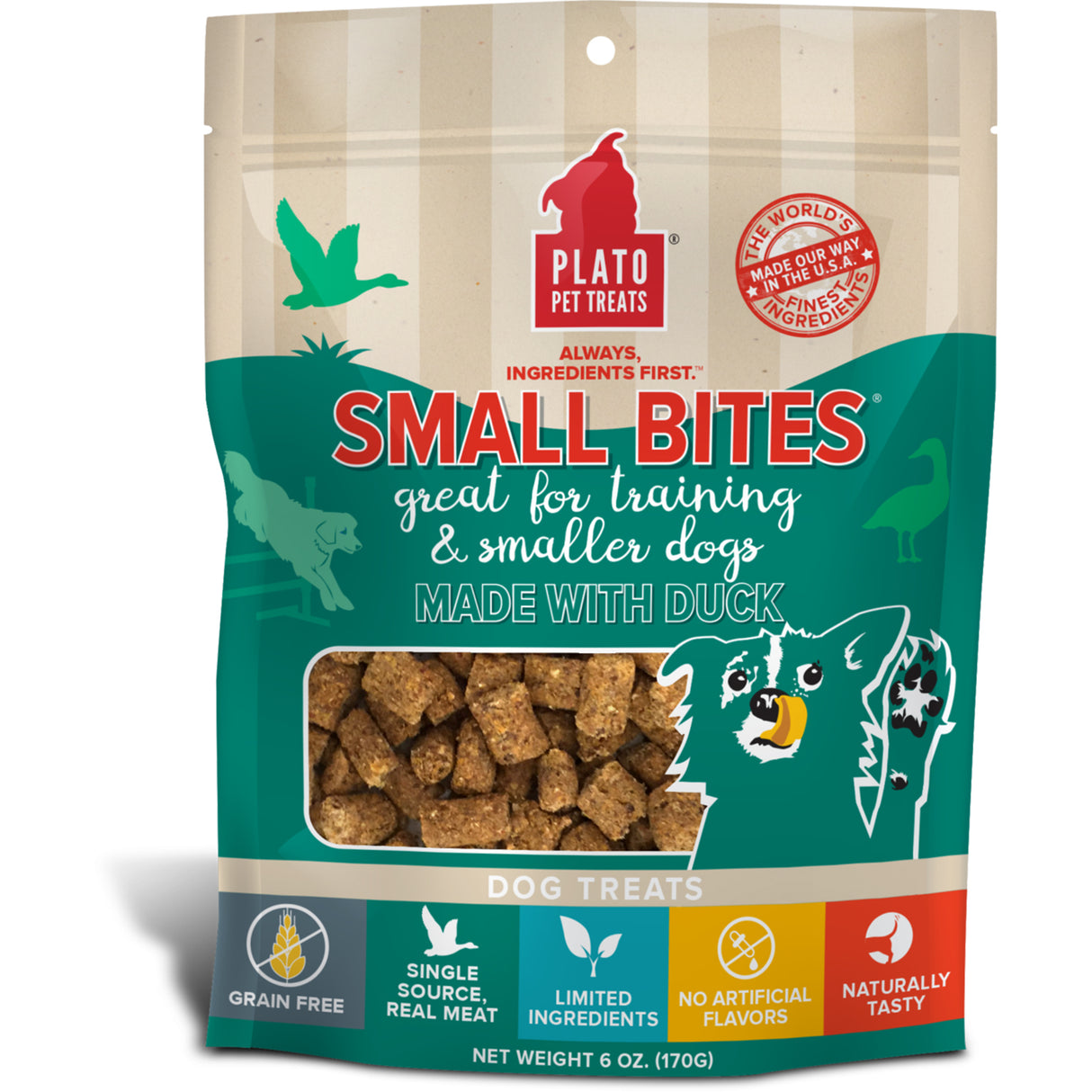 Plato Small Bites Slow Roasted Duck Dog Treats