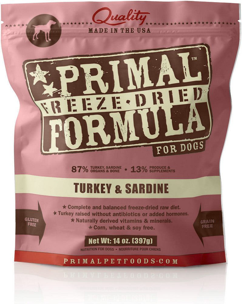Primal Turkey & Sardine Formula Nuggets Freeze-Dried Dog Food