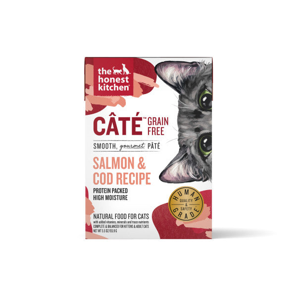 The Honest Kitchen Cate Salmon & Cod Pate Wet Cat Food, 12/5.5oz