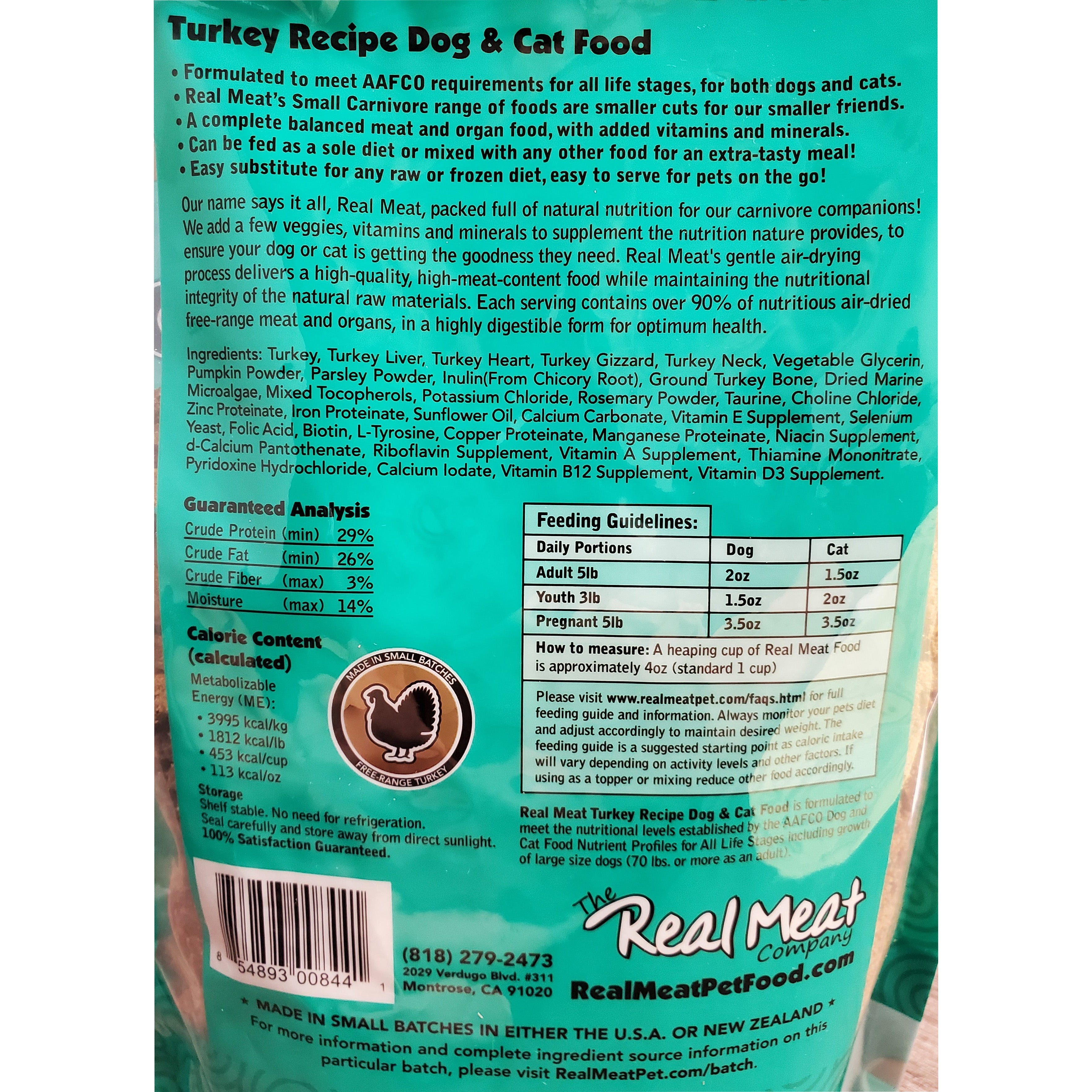 Real Meat Air-Dried Cat Food, Turkey