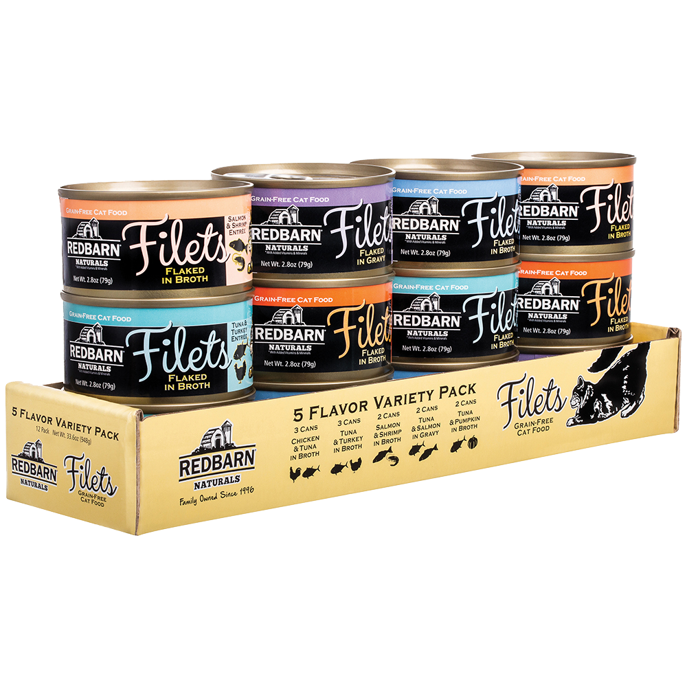 Redbarn Variety Pack Filet Canned Cat Food, 12/2.8oz