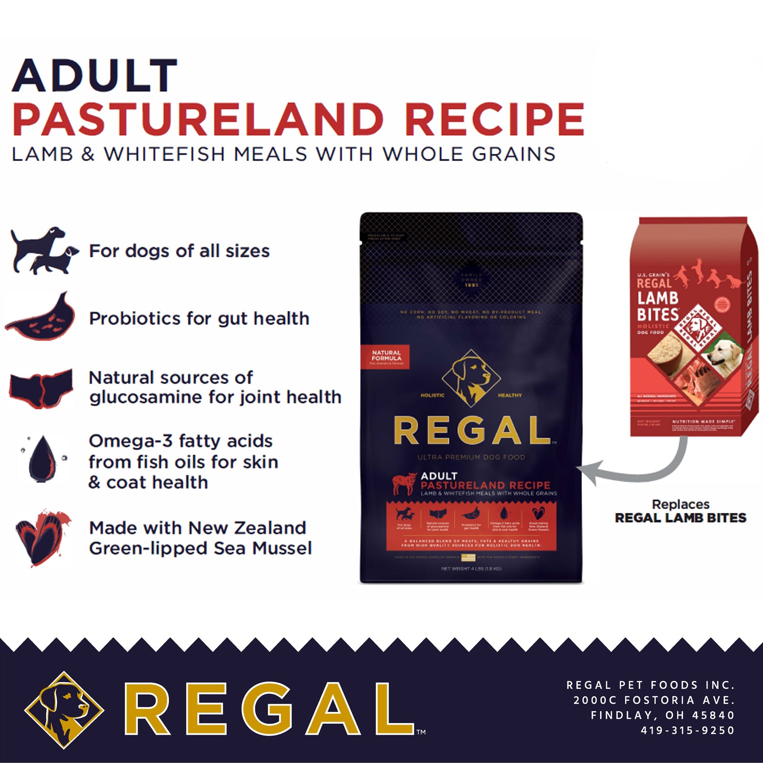 Regal Adult Pastureland Lamb Recipe Dry Dog Food