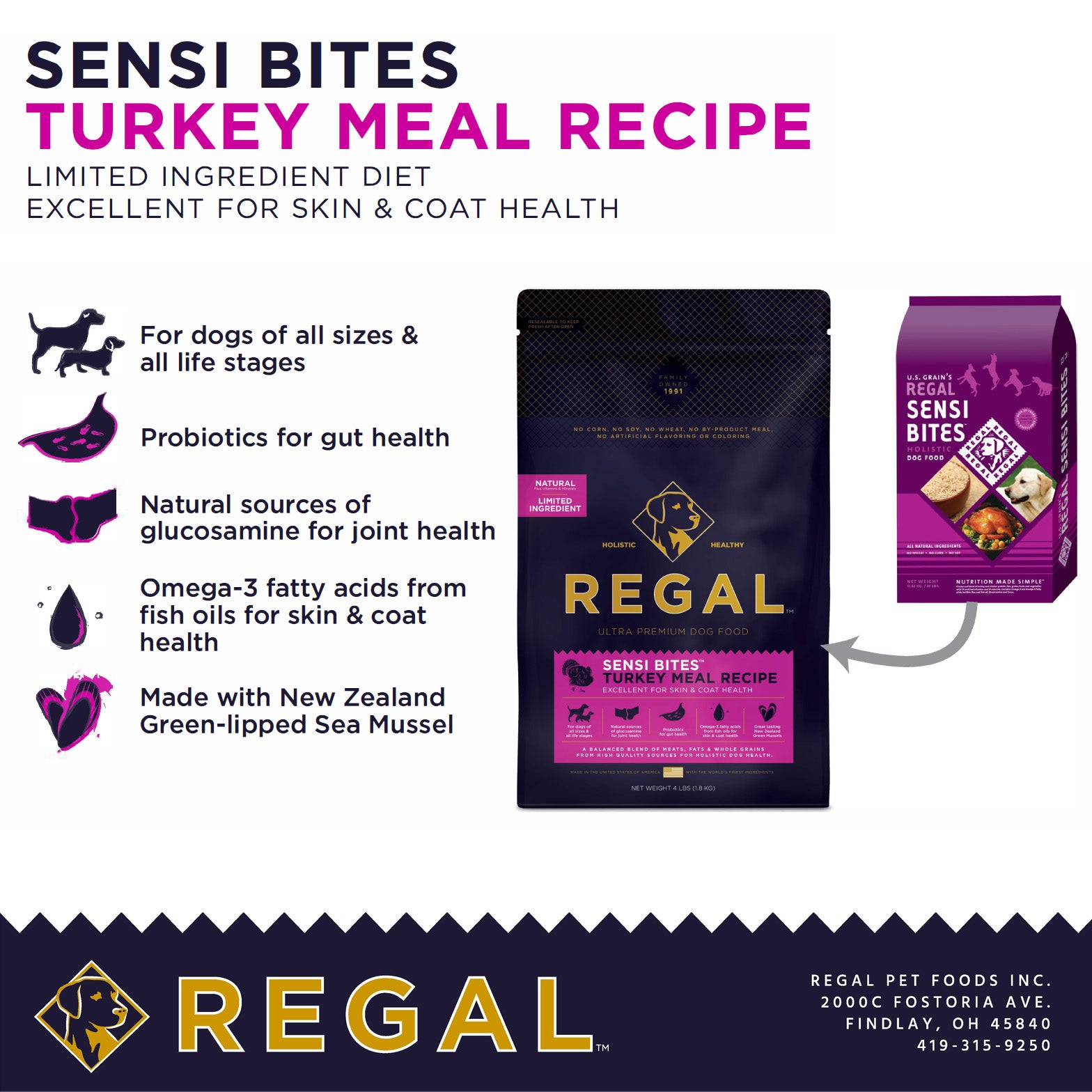 Regal Sensi Bites Turkey Meal Recipe Dry Dog Food