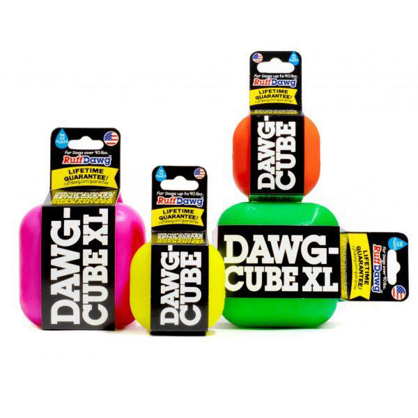 RuffDawg USA Dawg-Cube Rubber Retrieving Dog Toy
