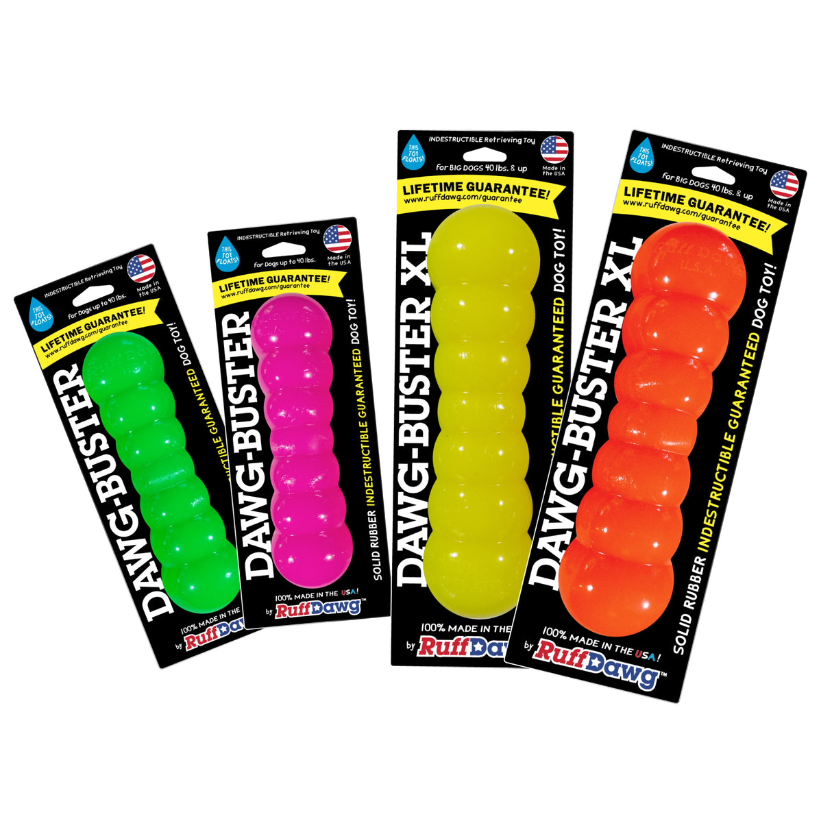 RuffDawg USA Dawg-Buster Rubber Retrieving Dog Toy