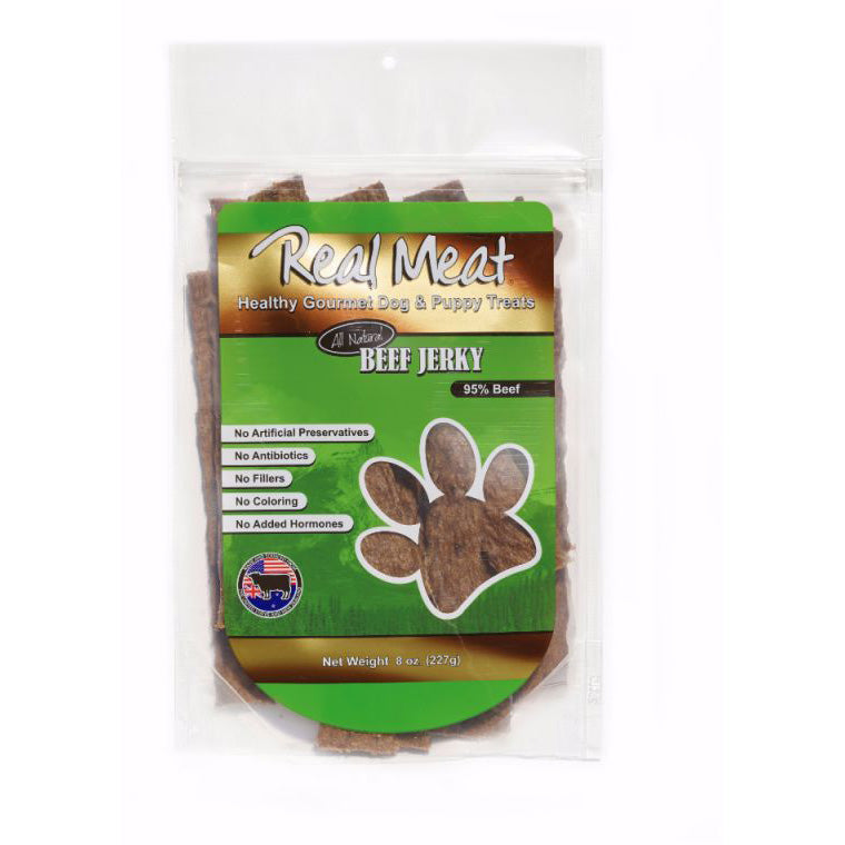 The Real Meat Company Beef Long Jerky Stix Dog Treats, 8oz