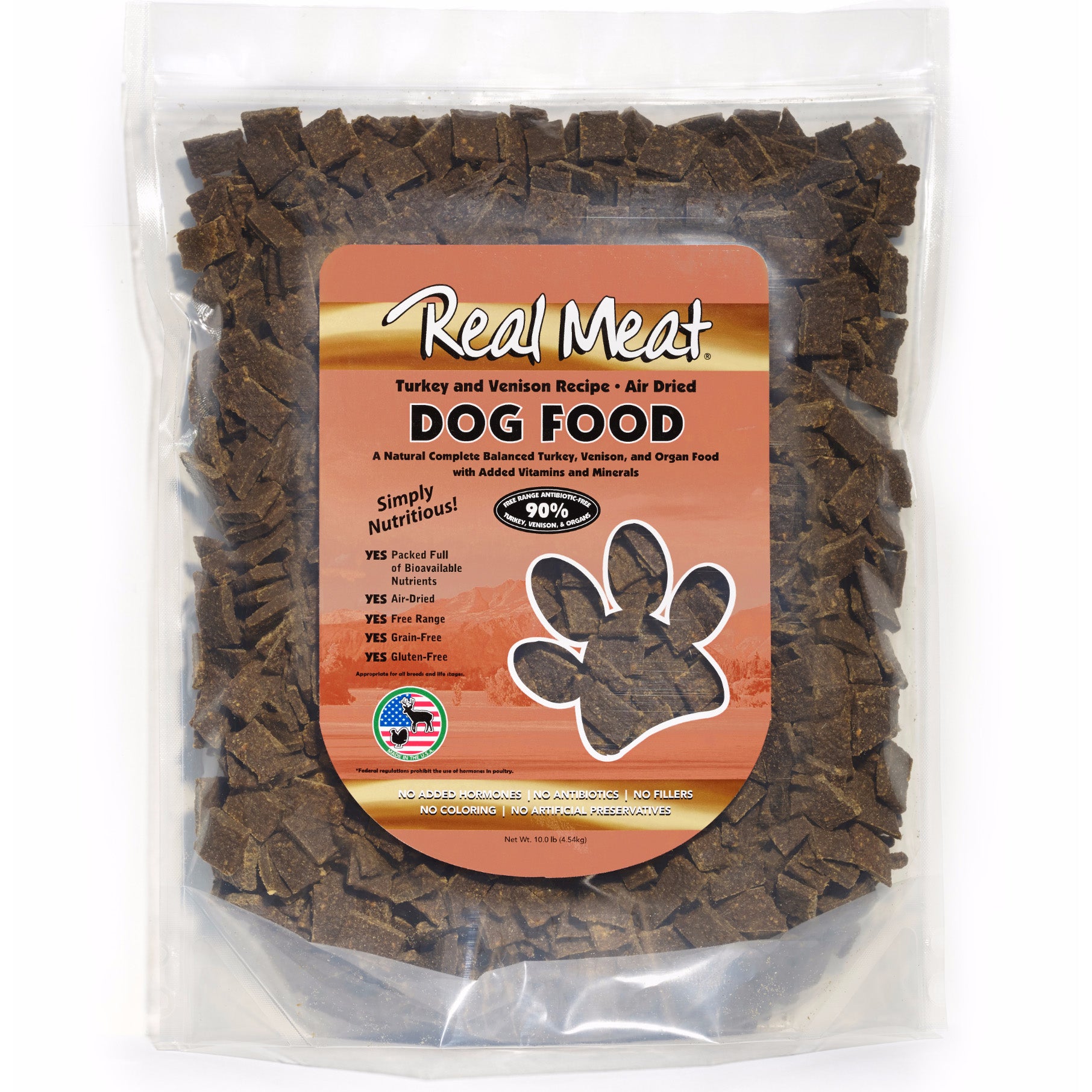 Real Meat Air-Dried Dog Food, Turkey & Venison