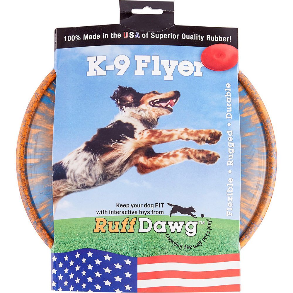 RuffDawg USA K9 Flyer Rubber Frisbee Dog Toy