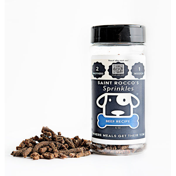 Saint Rocco's USA Human Grade Sprinkles Beef Recipe Food Topper For Do ...