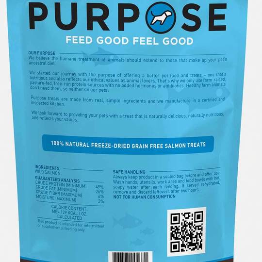 Purpose Freeze-Dried Wild Salmon Dog Treats, 3oz
