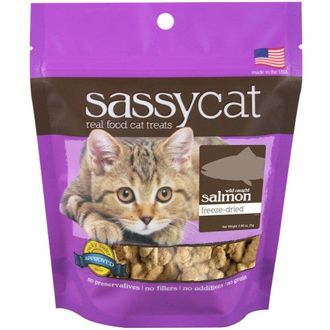 Sassy Cat Wild-Caught Salmon Freeze Dried Cat Treats, 1.25oz
