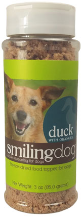 Smiling Dog Duck & with Orange Recipe Kibble Seasoning Food Topper For Dogs, 3.5oz