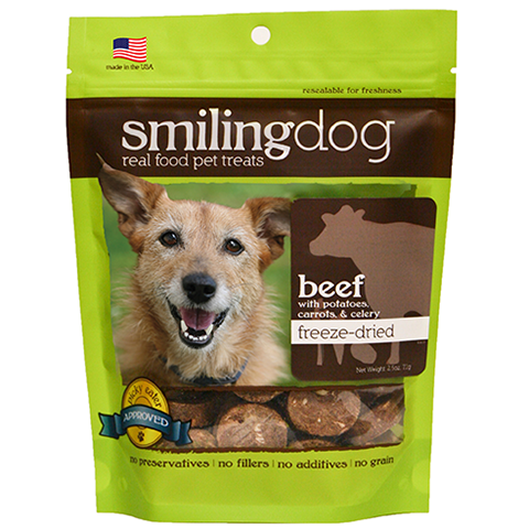 Smiling Dog Beef with Potatoes, Carrots & Celery Recipe Freeze Dried Dog Treats, 2.5oz