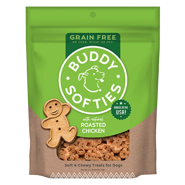 Cloud Star Grain-Free Soft & Chewy Buddy Biscuits Rotisserie Chicken Flavor Dog Treats, 5oz