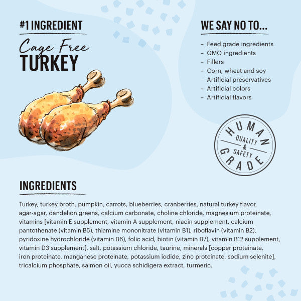 The Honest Kitchen Minced Turkey in Bone Broth Gravy Wet Cat Food, 12/5.5oz