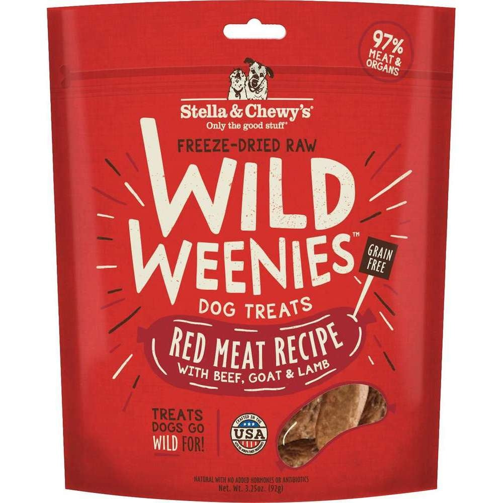 Stella & Chewy's Wild Weenies Red Meat Recipe Freeze Dried Dog Treats