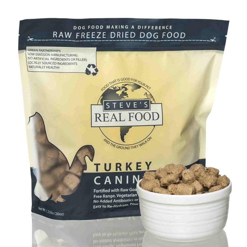 Steve's Real Food Turkey Nuggets Freeze Dried Food For Dogs & Cats, 1.25lb