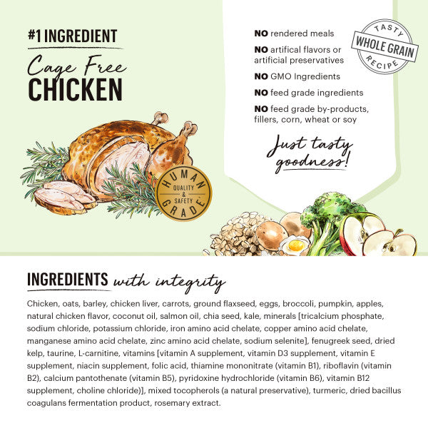 The Honest Kitchen Whole Food Clusters Small Breed Whole Grain Chicken Recipe Dry Dog Food