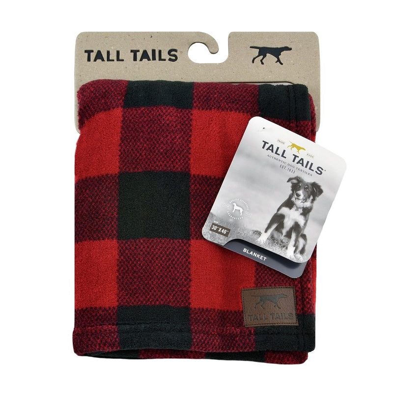 Tall Tails Red Hunter's Plaid Dog Blanket