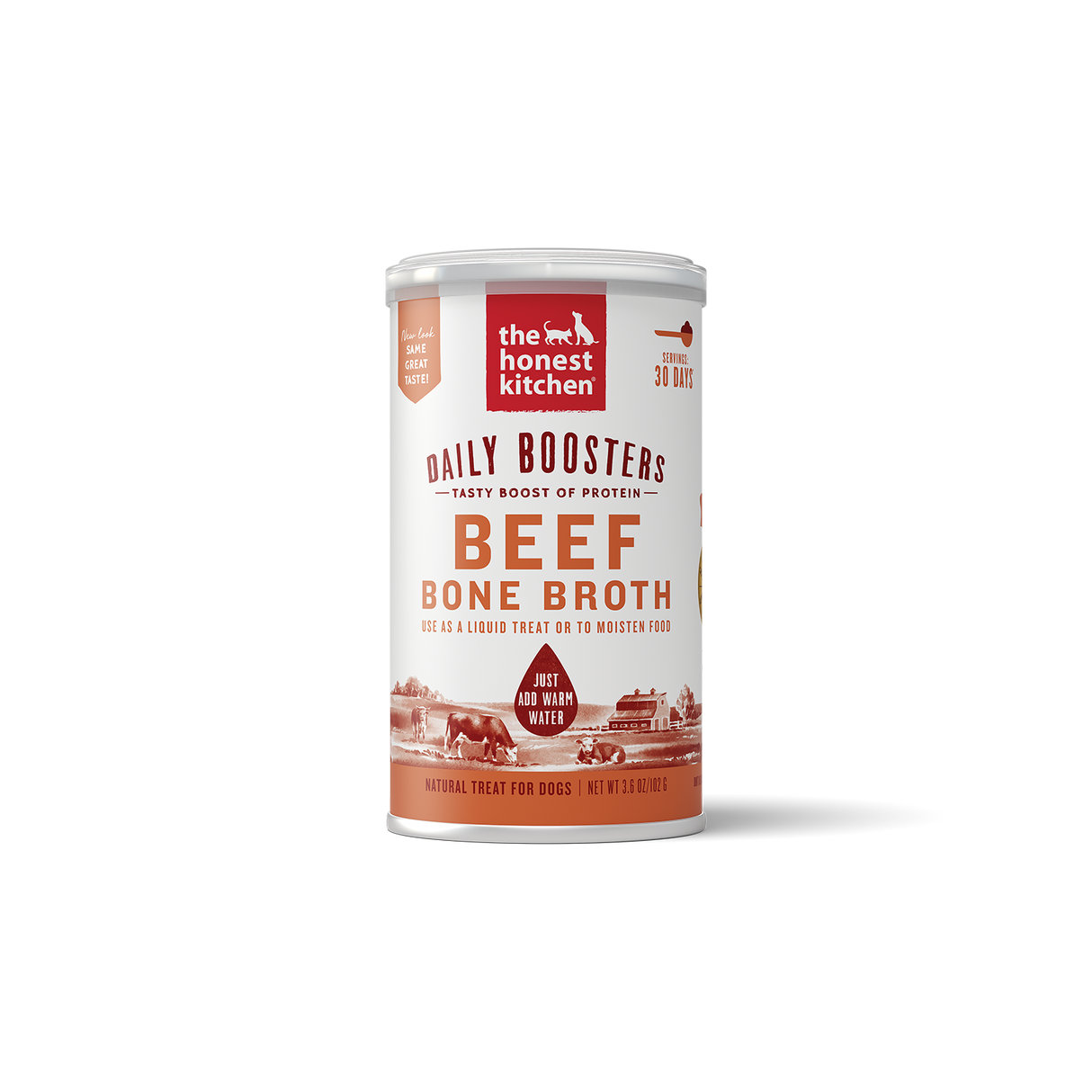 The Honest Kitchen Instant Beef Bone Broth with Turmeric Daily Booster For Dogs, 3.6oz