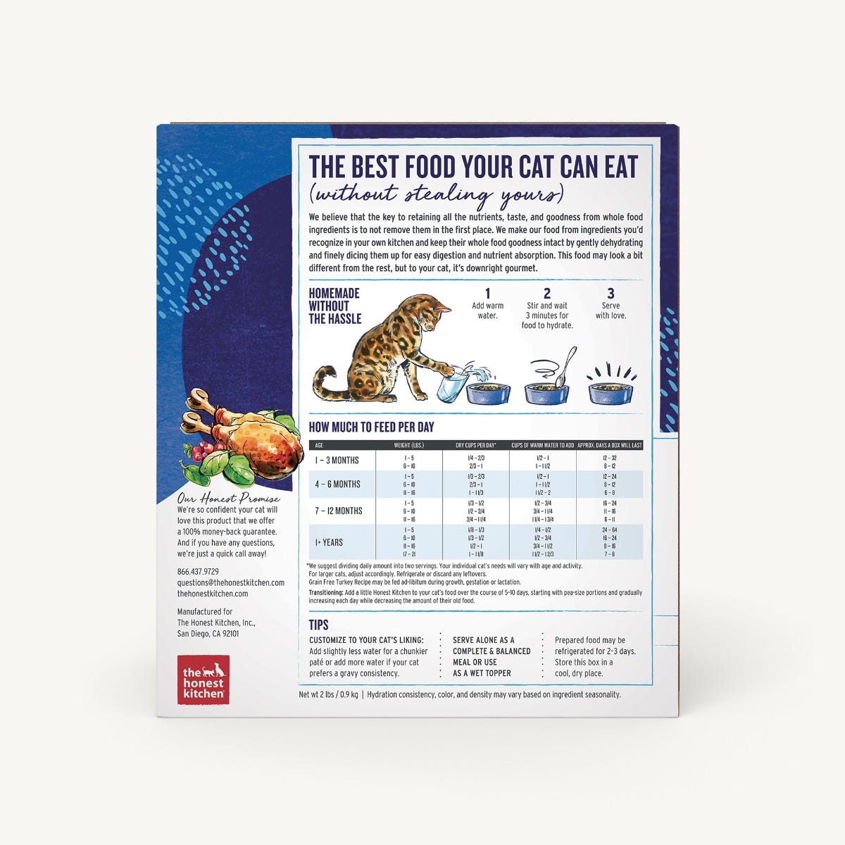 The Honest Kitchen Grain Free Turkey Dehydrated Cat Food