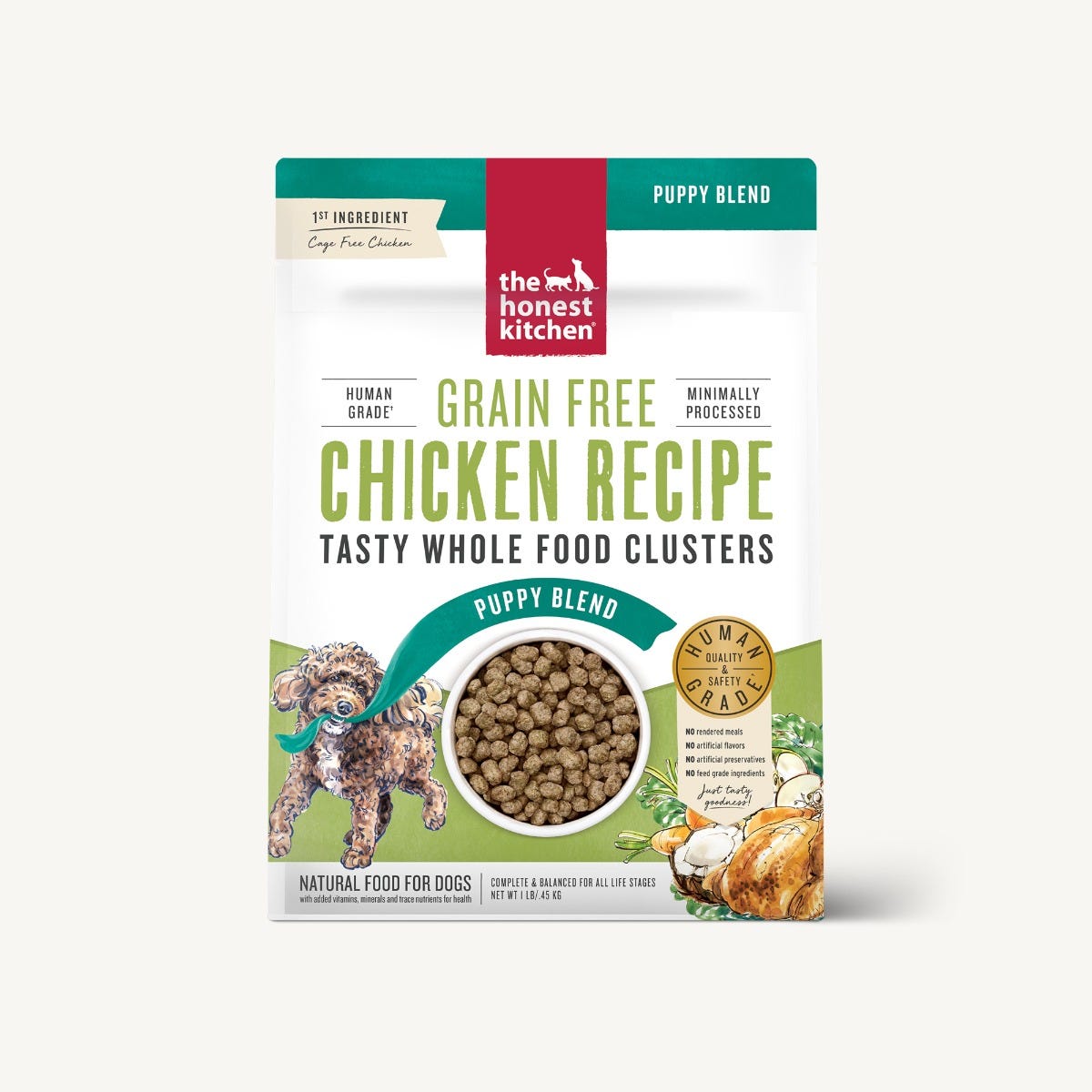 The Honest Kitchen Whole Food Clusters Puppy Grain Free Chicken Recipe Dry Dog Food