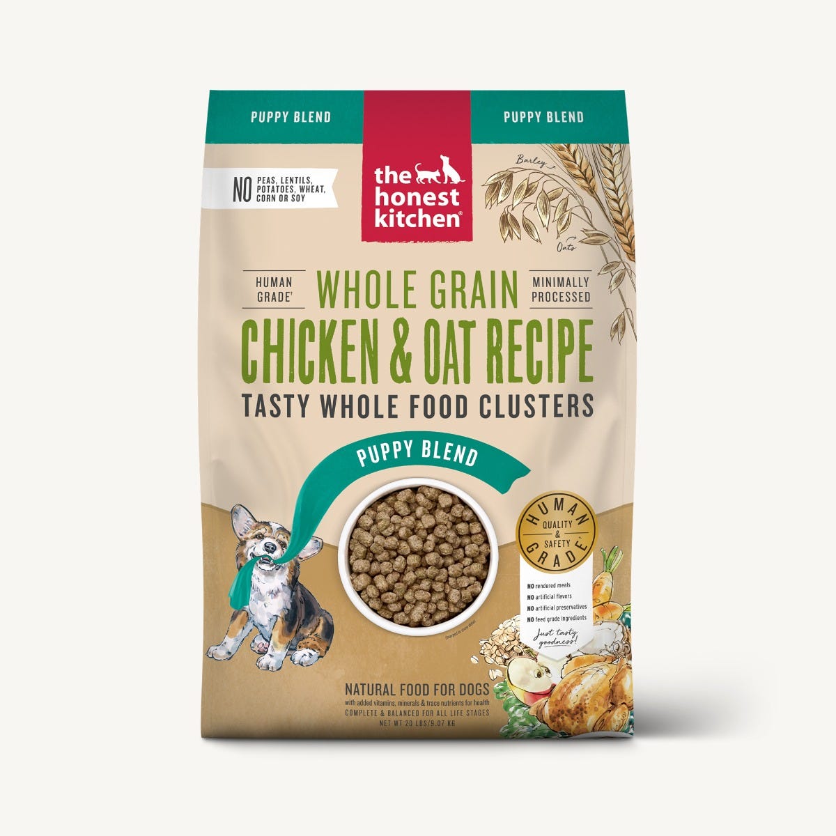 The Honest Kitchen Whole Food Clusters Puppy Whole Grain Chicken Recipe Dry Dog Food