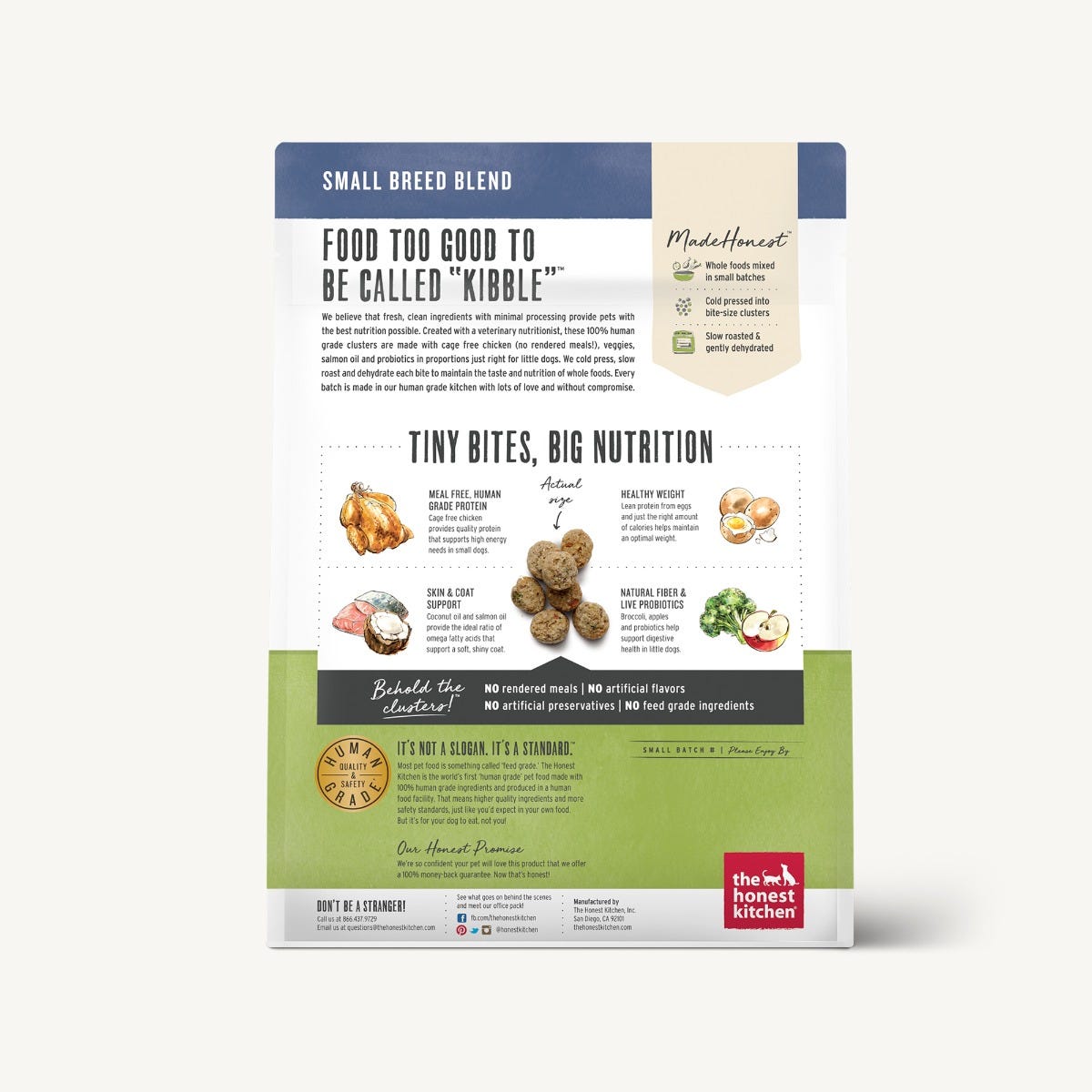 The Honest Kitchen Whole Food Clusters Small Breed Grain Free Chicken Recipe Dry Dog Food