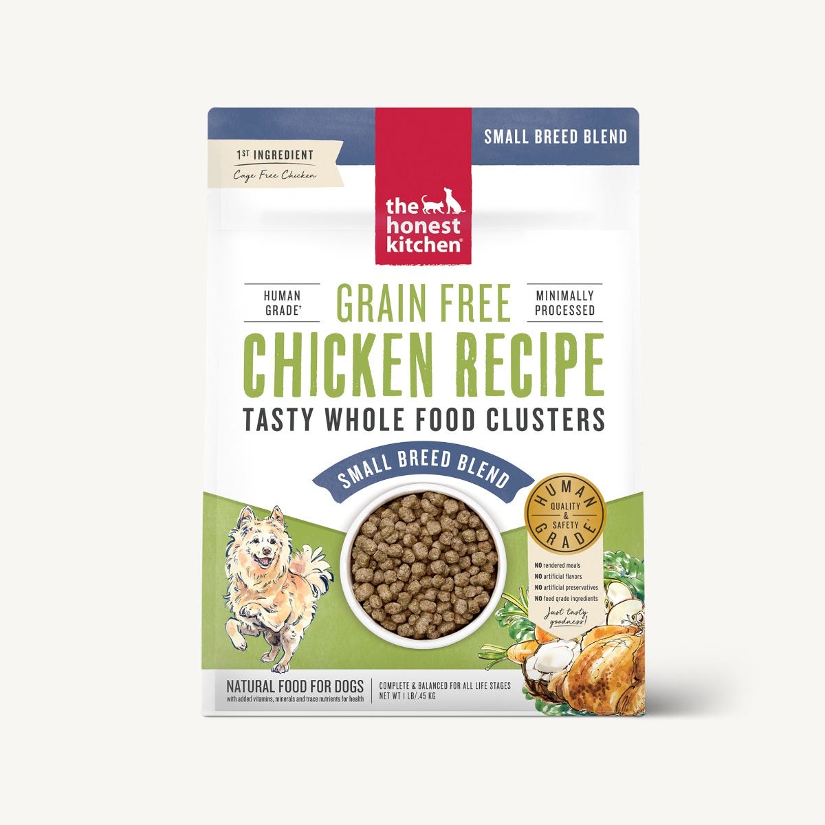 The Honest Kitchen Whole Food Clusters Small Breed Grain Free Chicken Recipe Dry Dog Food