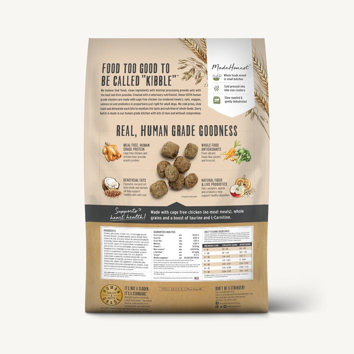 The Honest Kitchen Whole Food Clusters Whole Grain Chicken & Oats Recipe Dry Dog Food