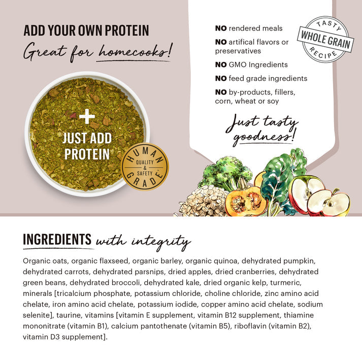 The Honest Kitchen Whole Grain Veggie & Fruit Base Mix Dehydrated Dog Food