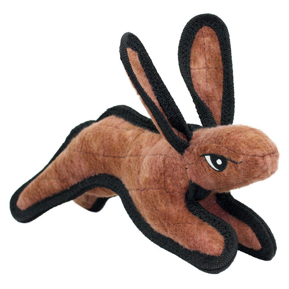 Tuffy Barnyard Series Jr Rabbit Brown Dog Toy