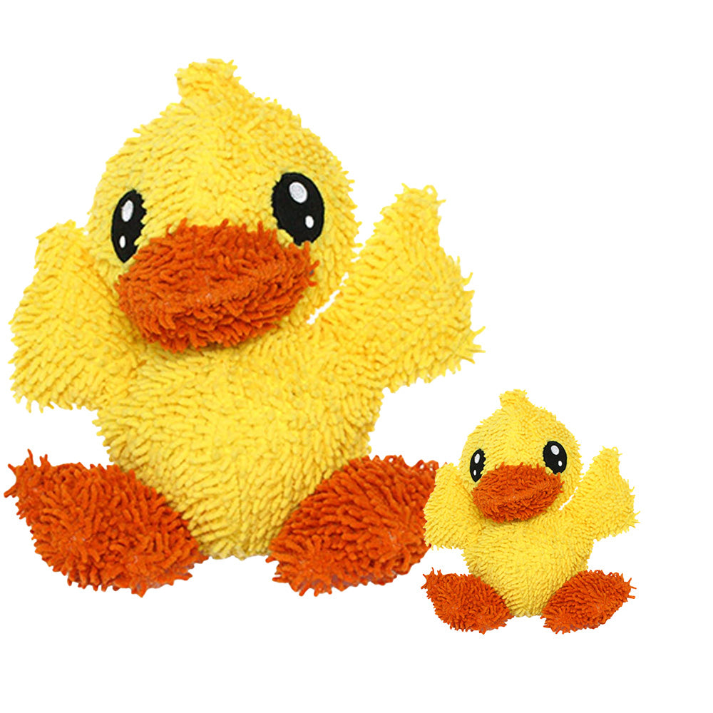 Tuffy Mighty Microfiber Ball Durable Squeaky Plush Dog Toy, Duck