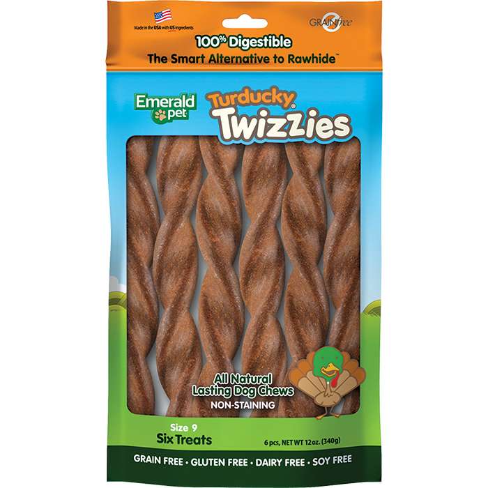 Emerald Pet Turducky Twizzies Dog Treats, 6pk