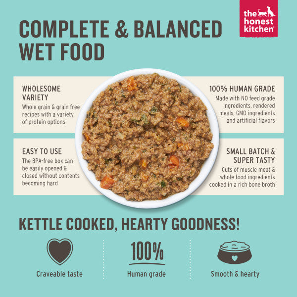 The Honest Kitchen Butcher Block Pate Turkey Autumn Veggies Wet Dog Food, 6/10.5oz