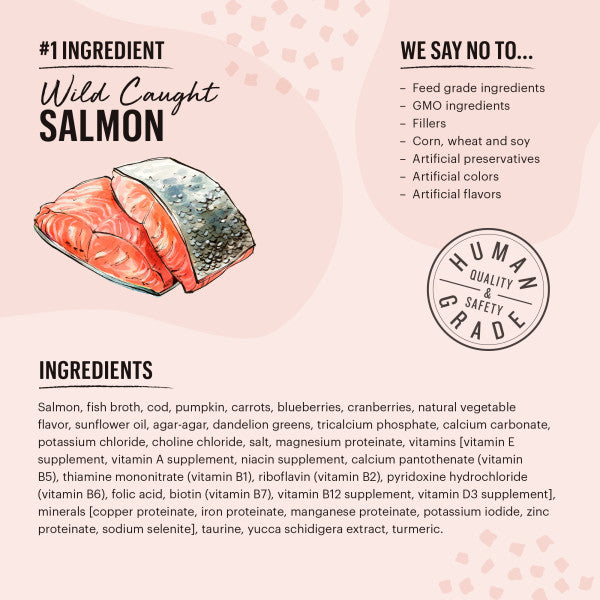 The Honest Kitchen Minced Salmon & Cod in Fish Broth Gravy Wet Cat Food