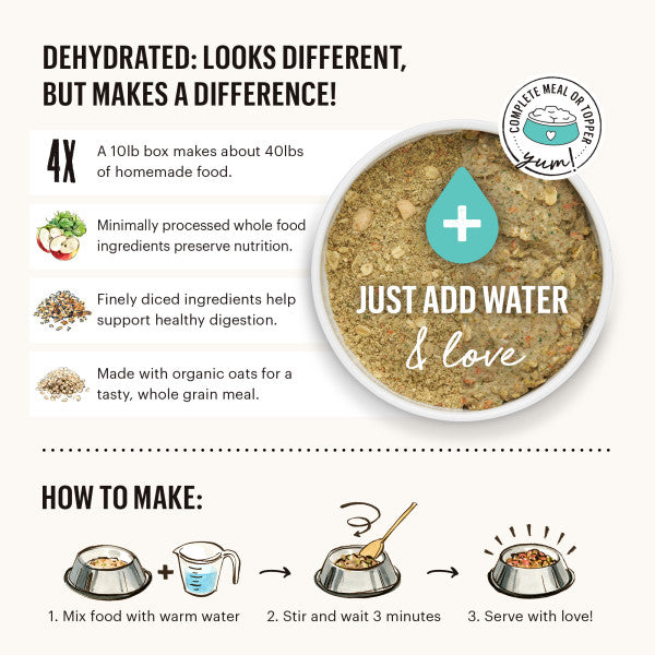 The Honest Kitchen Whole Grain Beef Dehydrated Dog Food – White